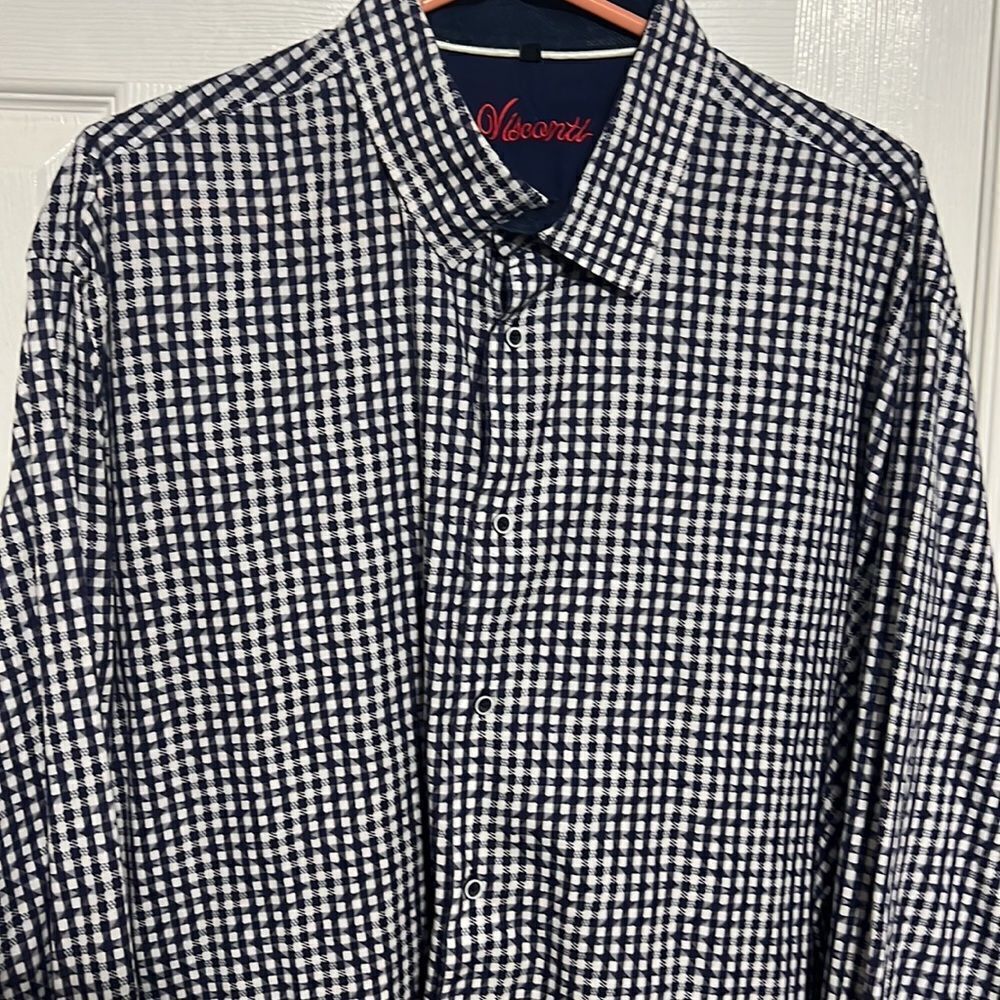 🔥🔥 VISCONTI High End Italian‎ Button Down Shirt - PERFECT Condition - Sz 2XLB